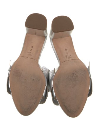 Loeffler Randall Leather Ruffle Embellishment Slides