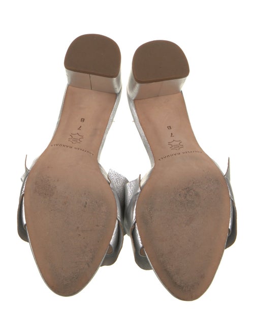 Loeffler Randall Leather Ruffle Embellishment Slides