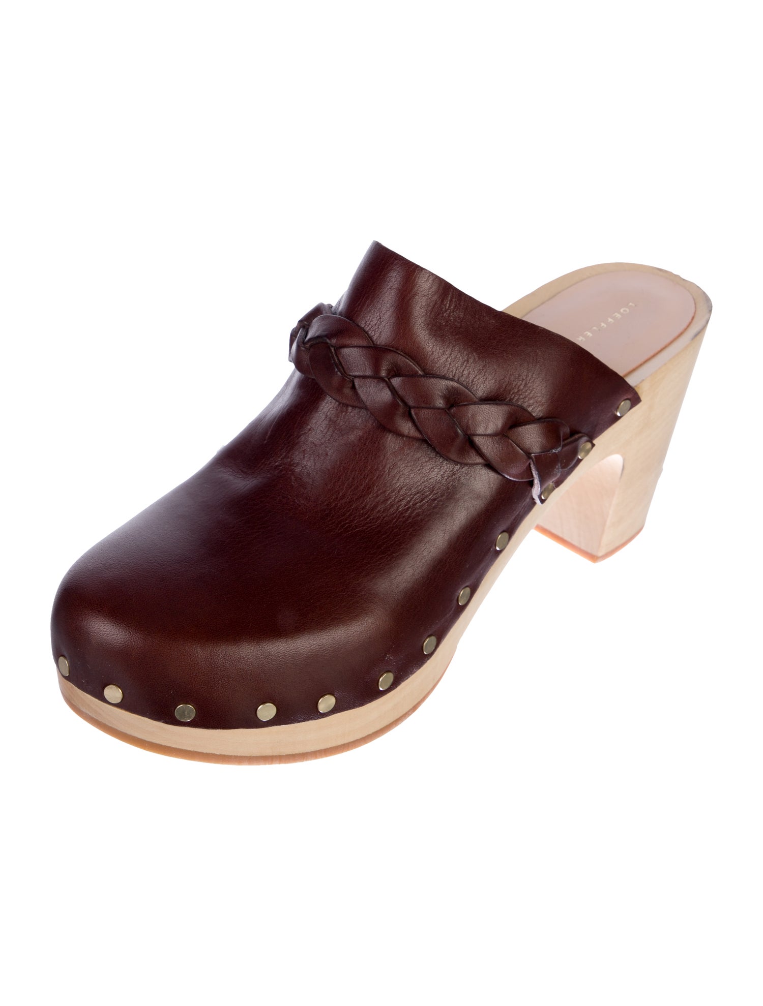 Loeffler Randall Leather Braided Accents Mules