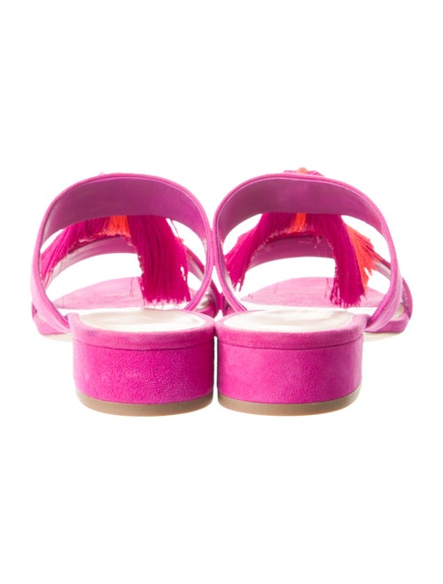 Loeffler Randall Suede Tassel Accents Slides