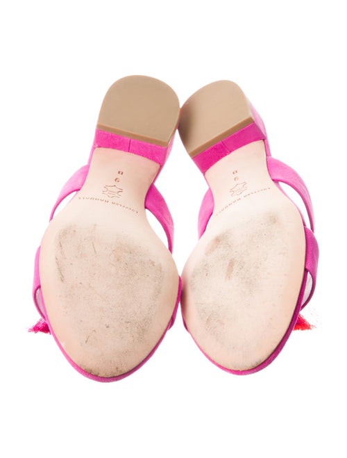 Loeffler Randall Suede Tassel Accents Slides