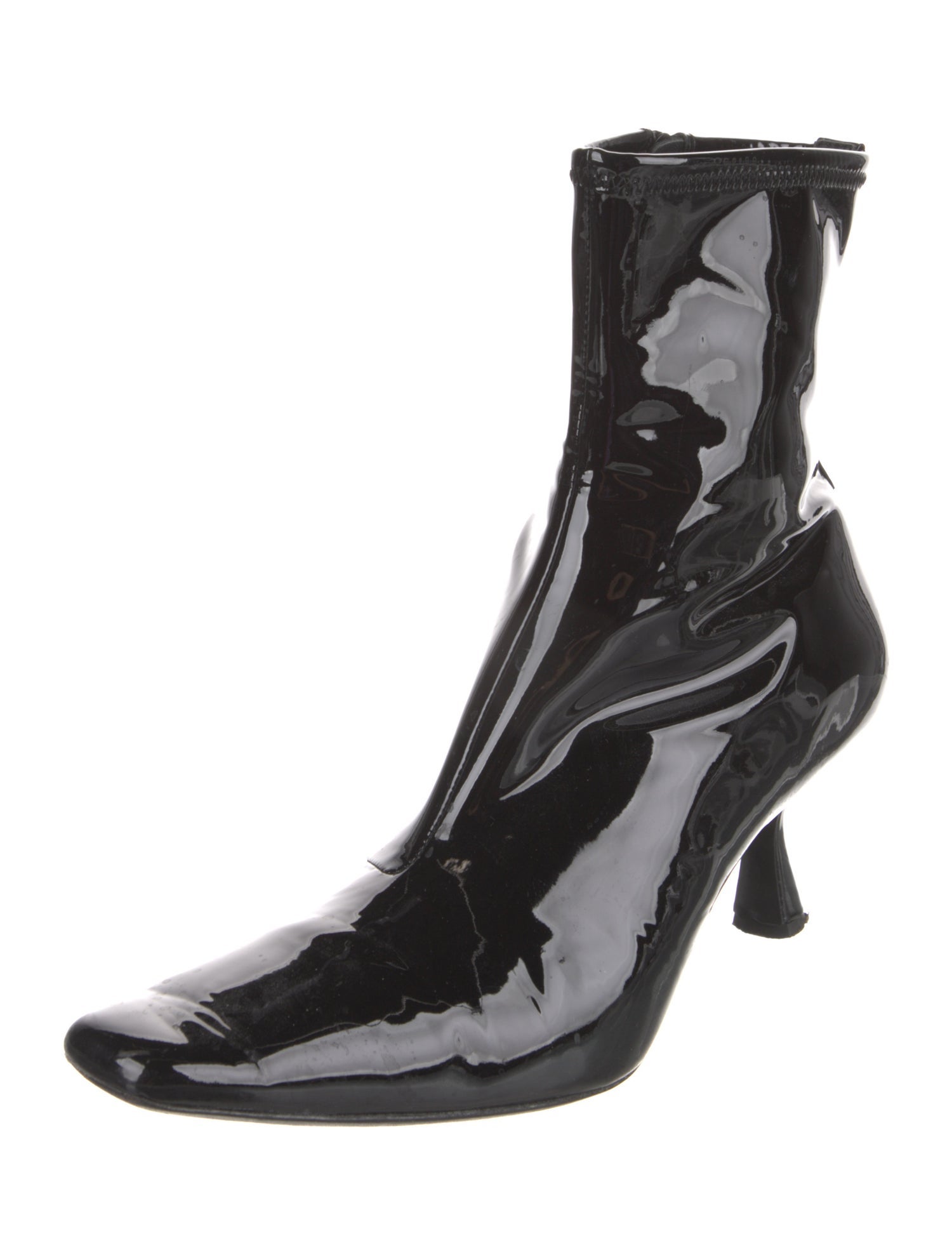 Loeffler Randall Patent Leather Sock Boots