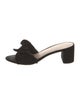 Loeffler Randall Suede Ruffle Embellishment Slides