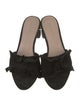 Loeffler Randall Suede Ruffle Embellishment Slides