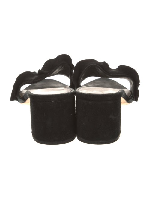Loeffler Randall Suede Ruffle Embellishment Slides