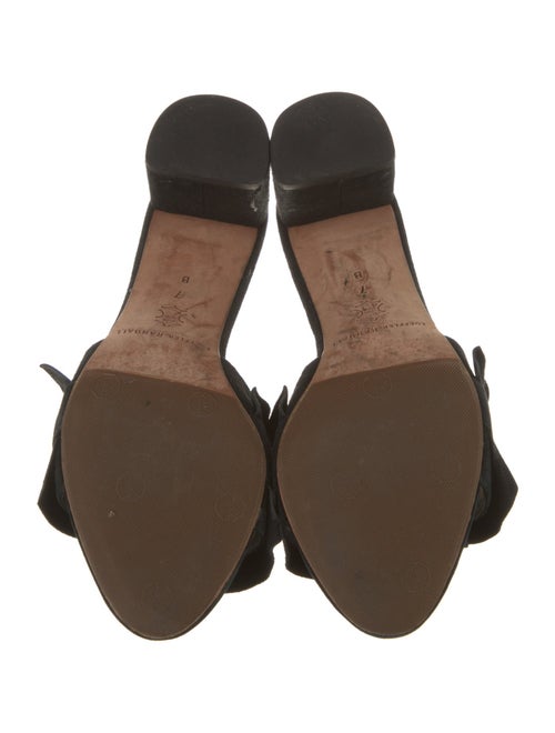 Loeffler Randall Suede Ruffle Embellishment Slides