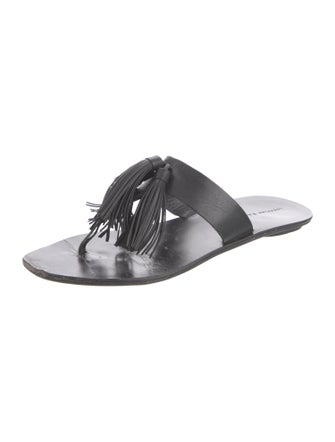 Loeffler Randall Leather Tassel Accents Slides