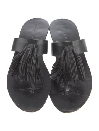 Loeffler Randall Leather Tassel Accents Slides