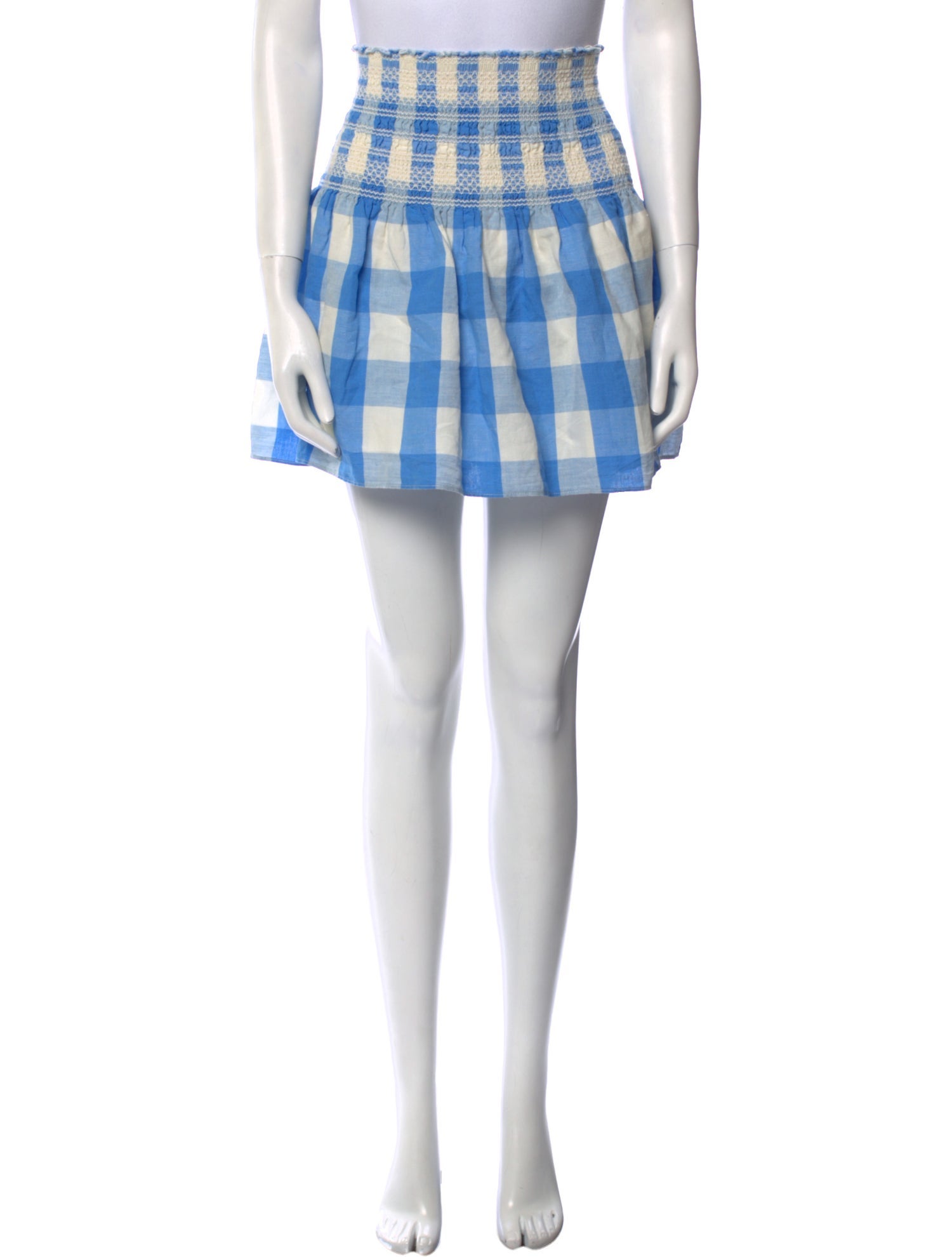 Loeffler Randall Plaid Print Mini Skirt