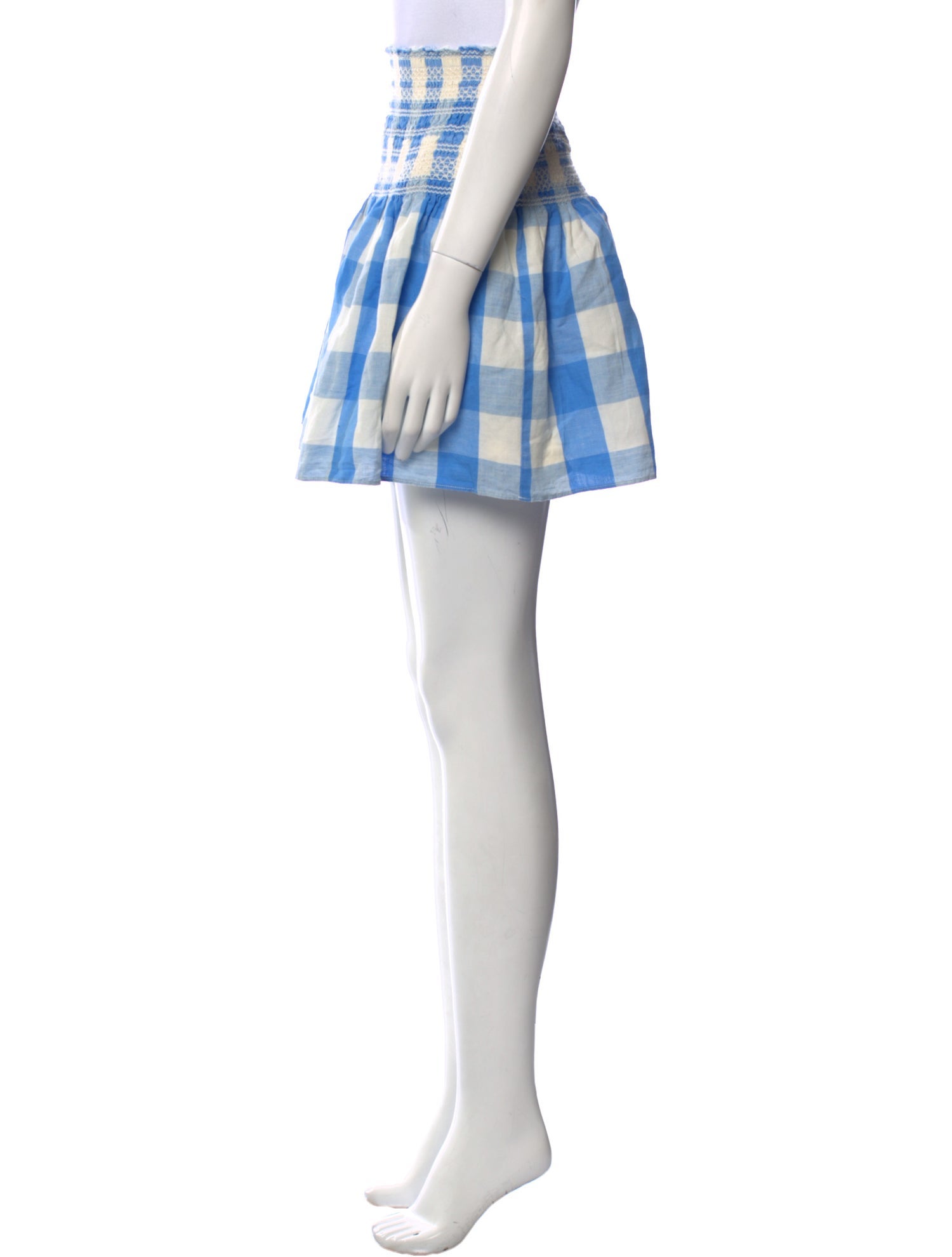 Loeffler Randall Plaid Print Mini Skirt