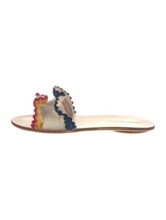Loeffler Randall Canvas Colorblock Pattern Slides