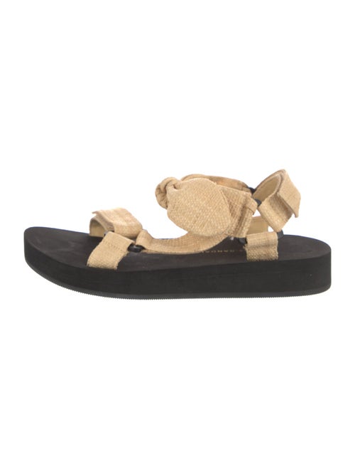 Loeffler Randall Raffia Bow Accents Sandals