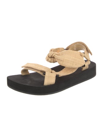Loeffler Randall Raffia Bow Accents Sandals