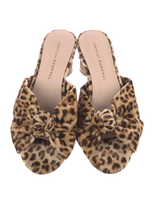 Loeffler Randall Velvet Animal Print Slides
