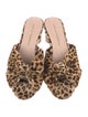 Loeffler Randall Velvet Animal Print Slides
