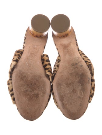 Loeffler Randall Velvet Animal Print Slides