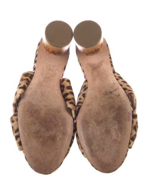 Loeffler Randall Velvet Animal Print Slides