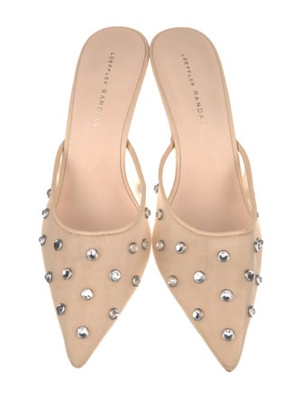 Loeffler Randall Mesh Crystal Embellishments Mules