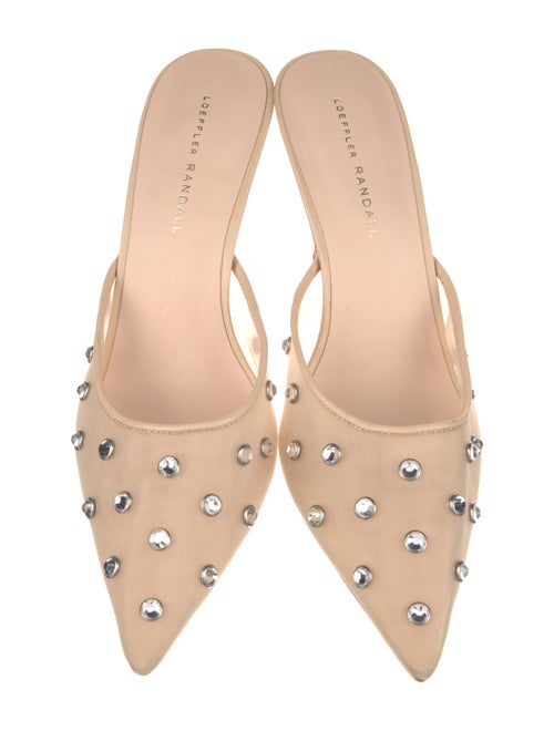 Loeffler Randall Mesh Crystal Embellishments Mules