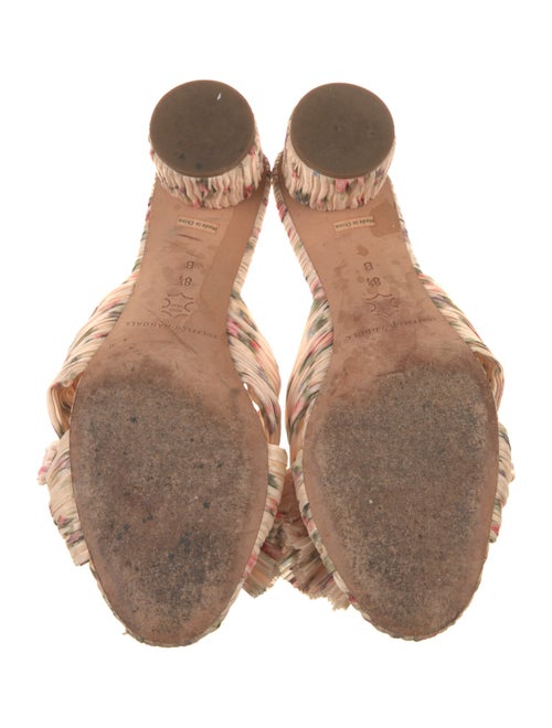 Loeffler Randall Floral Print Bow Accents Slides