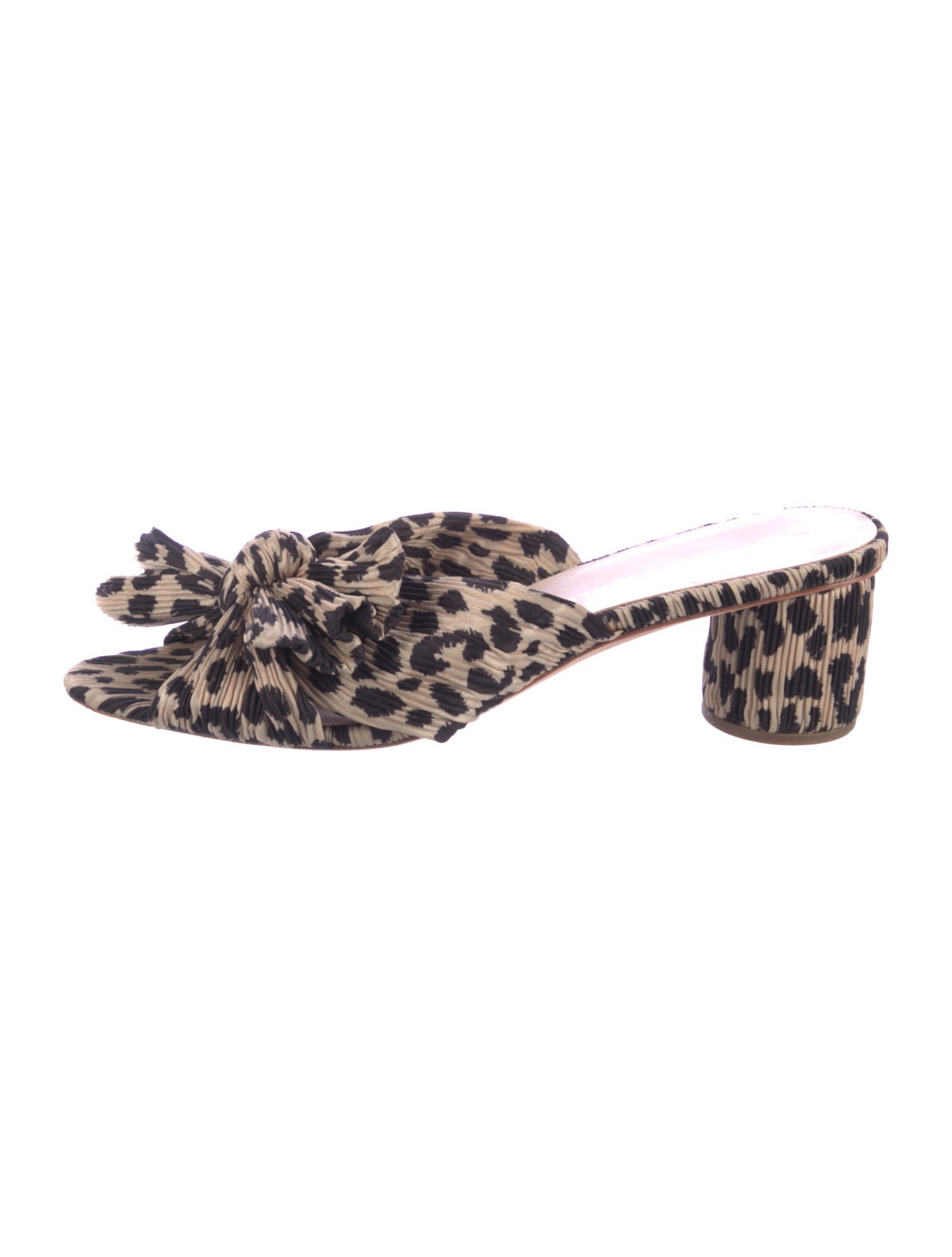 Loeffler Randall Animal Print Bow Accents Slides