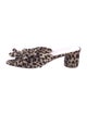 Loeffler Randall Animal Print Bow Accents Slides