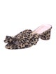 Loeffler Randall Animal Print Bow Accents Slides