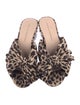 Loeffler Randall Animal Print Bow Accents Slides