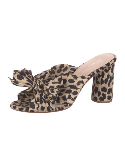 Loeffler Randall Animal Print Bow Accents Slides