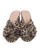 Loeffler Randall Animal Print Bow Accents Slides