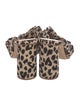 Loeffler Randall Animal Print Bow Accents Slides