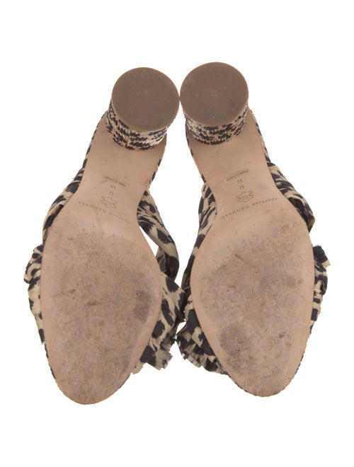 Loeffler Randall Animal Print Bow Accents Slides