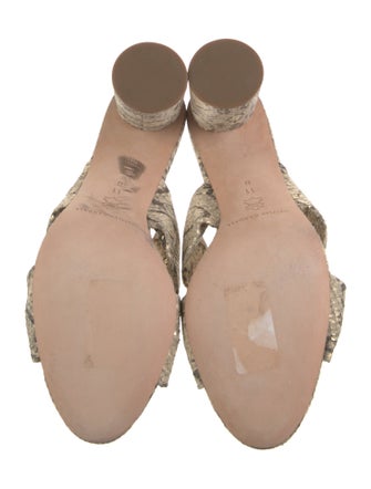 Loeffler Randall Leather Animal Print Slides