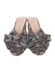 Loeffler Randall Animal Print Bow Accents Slides