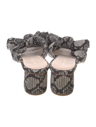 Loeffler Randall Animal Print Bow Accents Slides