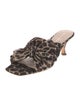 Loeffler Randall Animal Print Bow Accents Slides