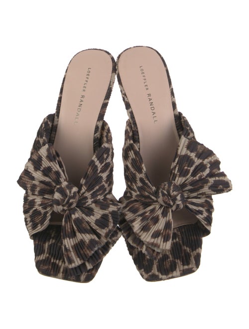 Loeffler Randall Animal Print Bow Accents Slides