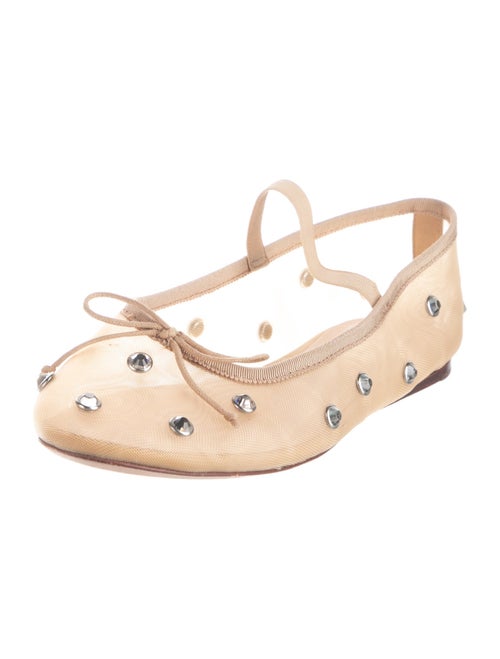 Loeffler Randall Mesh Bow Accents Ballet Flats