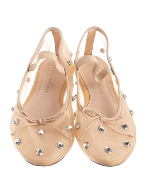 Loeffler Randall Mesh Bow Accents Ballet Flats