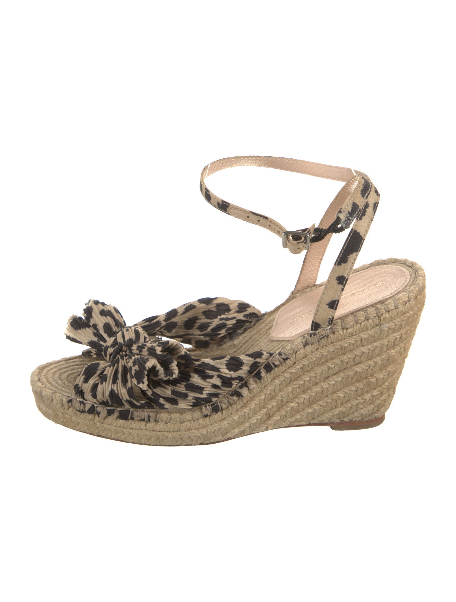 Loeffler Randall Animal Print Bow Accents Espadrilles