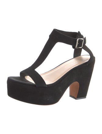 Loeffler Randall Suede T-Strap Sandals