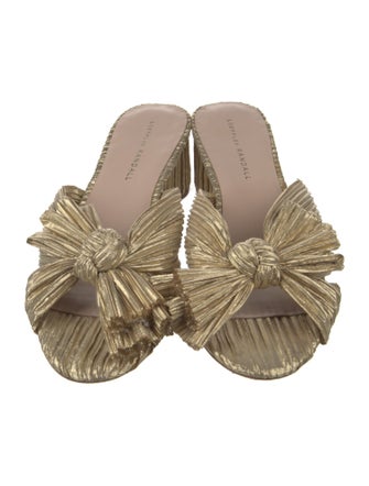 Loeffler Randall Animal Print Bow Accents Slides