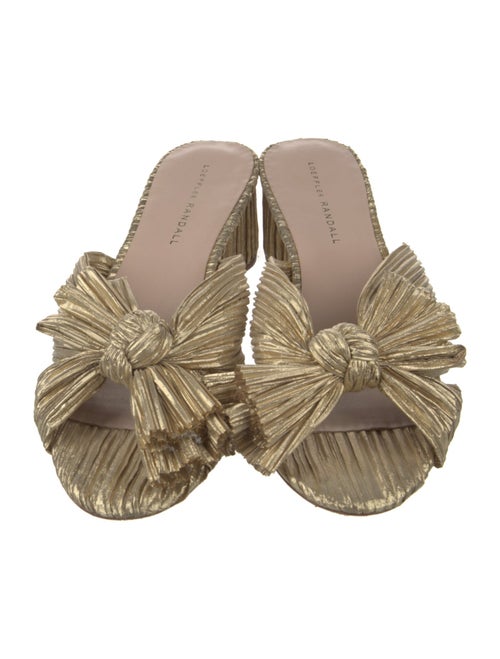 Loeffler Randall Animal Print Bow Accents Slides