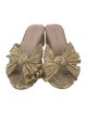Loeffler Randall Animal Print Bow Accents Slides