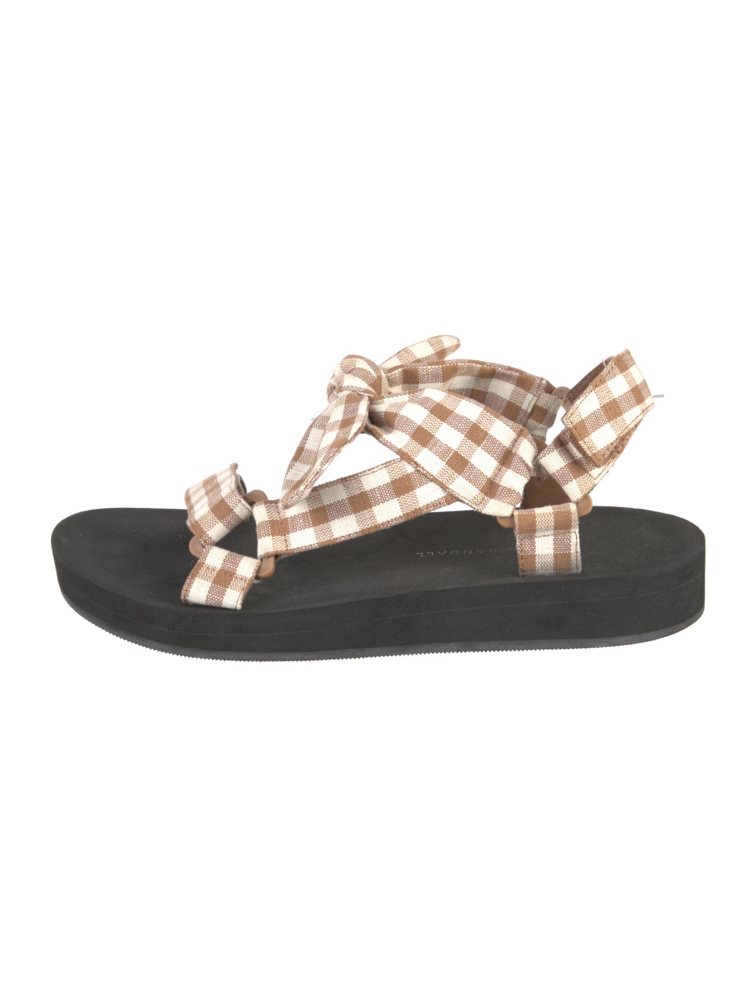 Loeffler Randall Canvas Plaid Print Slingback Sandals