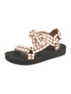 Loeffler Randall Canvas Plaid Print Slingback Sandals