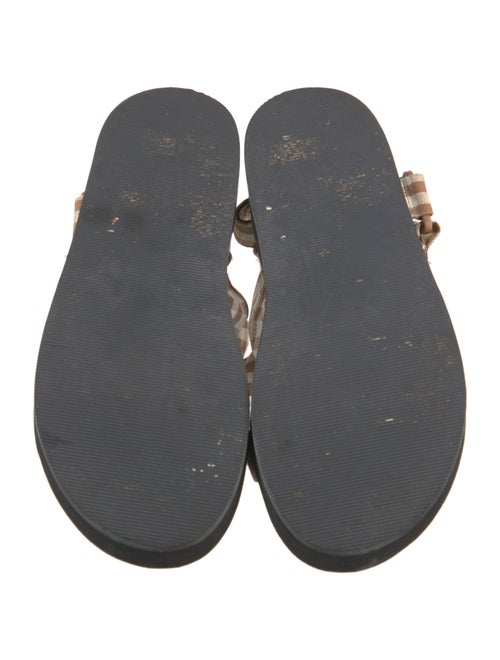 Loeffler Randall Canvas Plaid Print Slingback Sandals