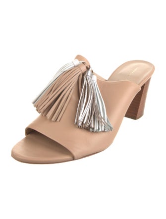 Loeffler Randall Leather Colorblock Pattern Slides