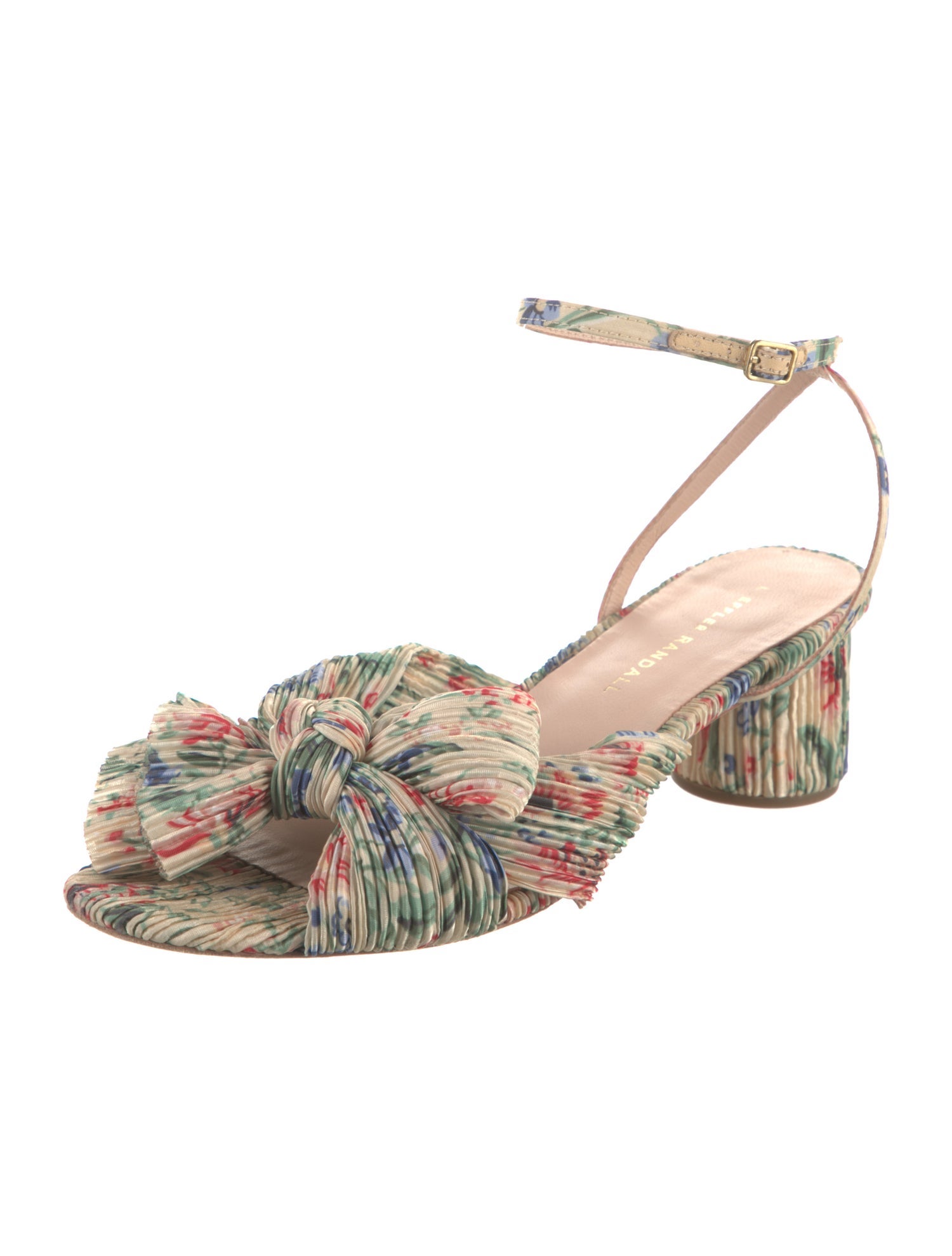 Loeffler Randall Floral Print Bow Accents Sandals