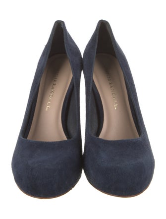 Loeffler Randall Suede Leather Trim Embellishment Pumps